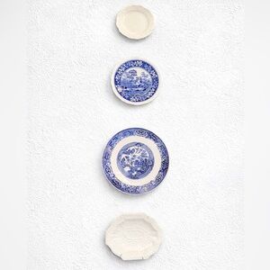 Curated Vintage Blue Willow, Spode Copeland, Ironstone Plate Wall